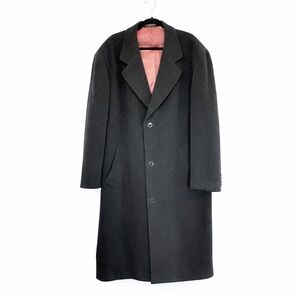 Andrew Fezza Cashmere Blend Overcoat Mens 46R Long Coat Italy Old Money Preppy